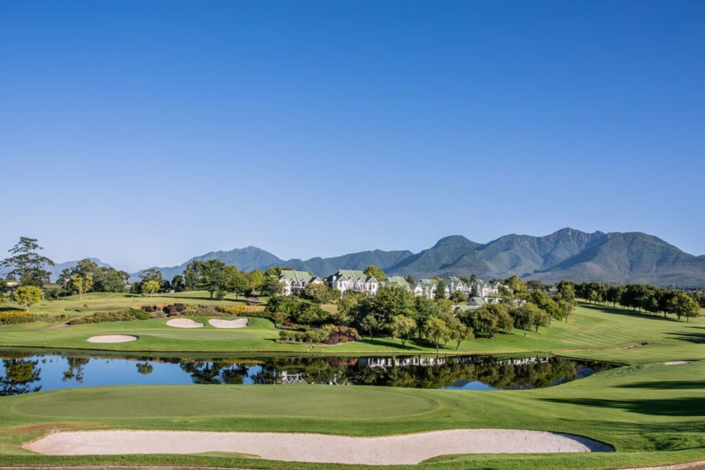 10. Grün des Montagu Course im Fancourt Golf Estate